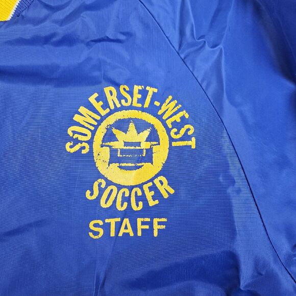 Satin Bomber Jacket Vintage Pla-Jac Dunbrooke Mens Jacket 40M42 Soccer Staff USA - Picture 5 of 7